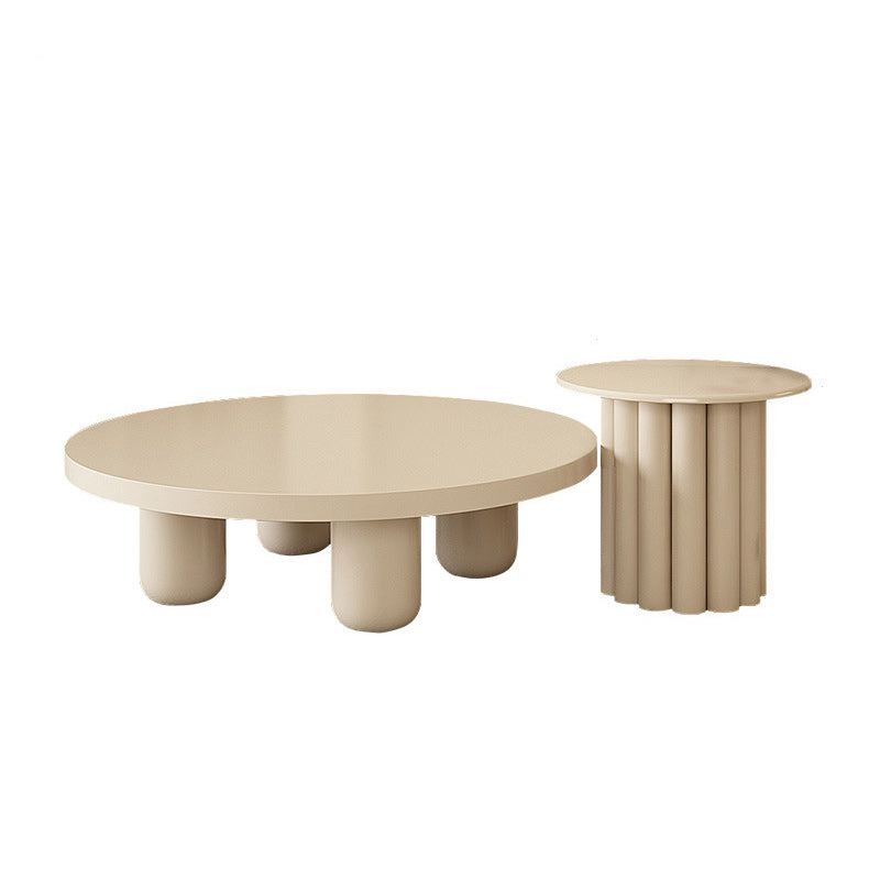 4 Legs Rectangular Coffee Table Contemporary Wood Bunching Tables