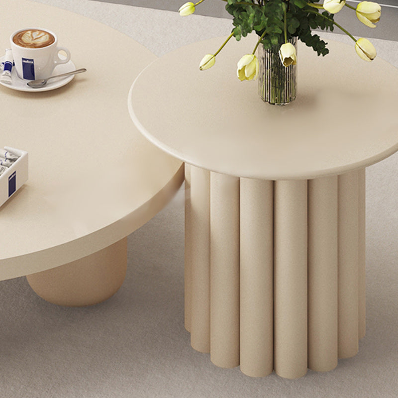 4 Legs Rectangular Coffee Table Contemporary Wood Bunching Tables