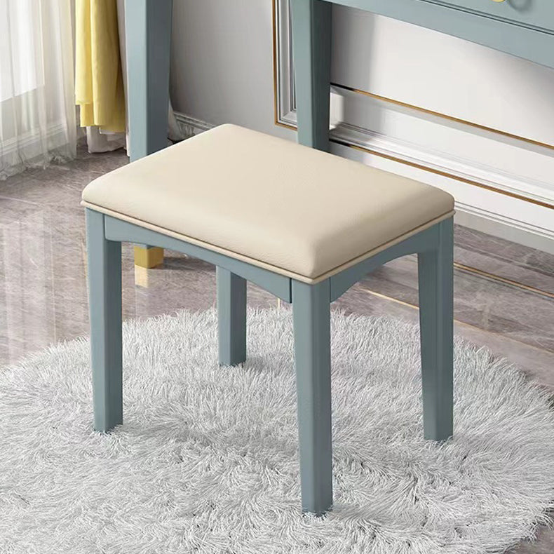 29.52" H Solid Wood Dressing Table Flip-top Makeup Vanity with Mirror
