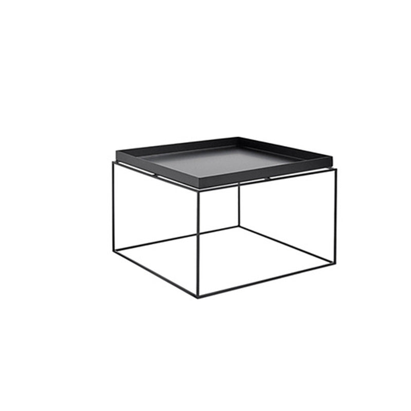 Square Iron Coffee Table Tray Top Simple Frame Cocktail Table