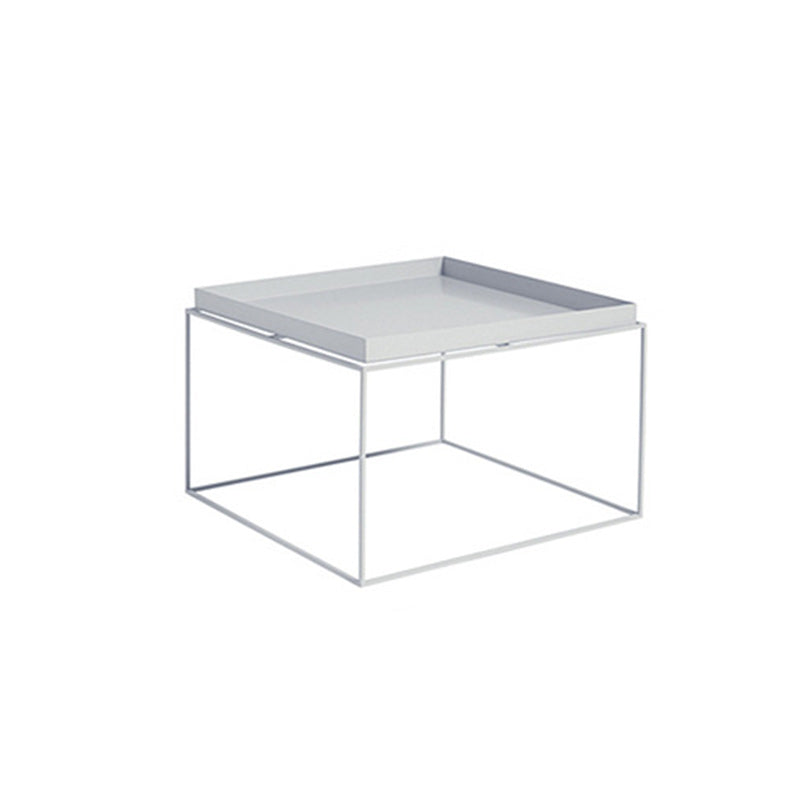 Square Iron Coffee Table Tray Top Simple Frame Cocktail Table