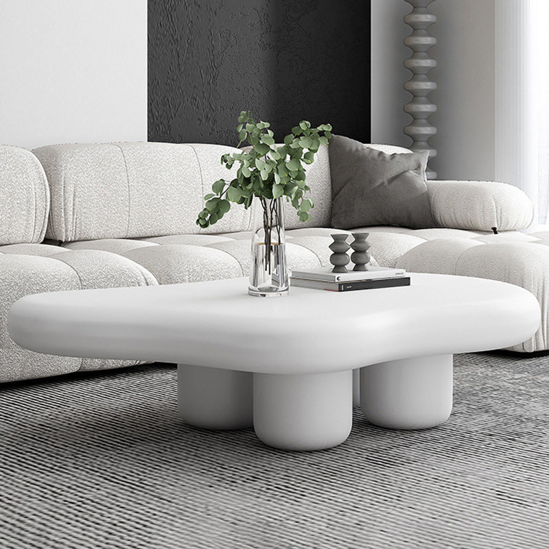 Free Form Coffee Table Scandinavian Wooden Cocktail Table with 4 Legs