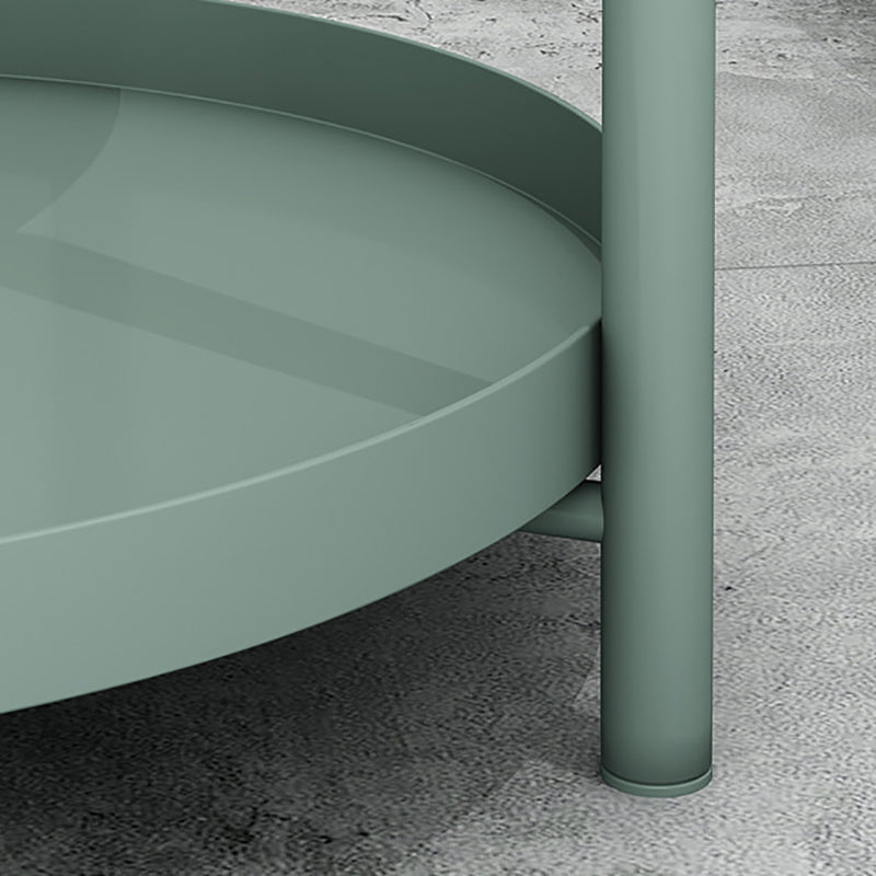 Modern Round Tray Top Side End Table 4 Legs Side Table for Living Room
