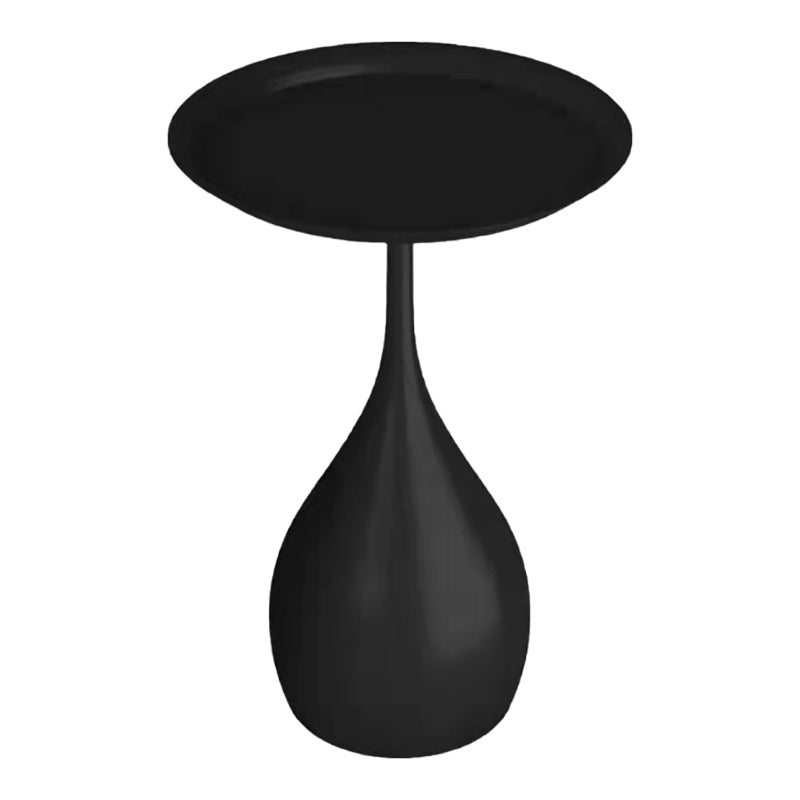 Mid-Century Side Table Metal Pedestal Tray Top Living Room End Table