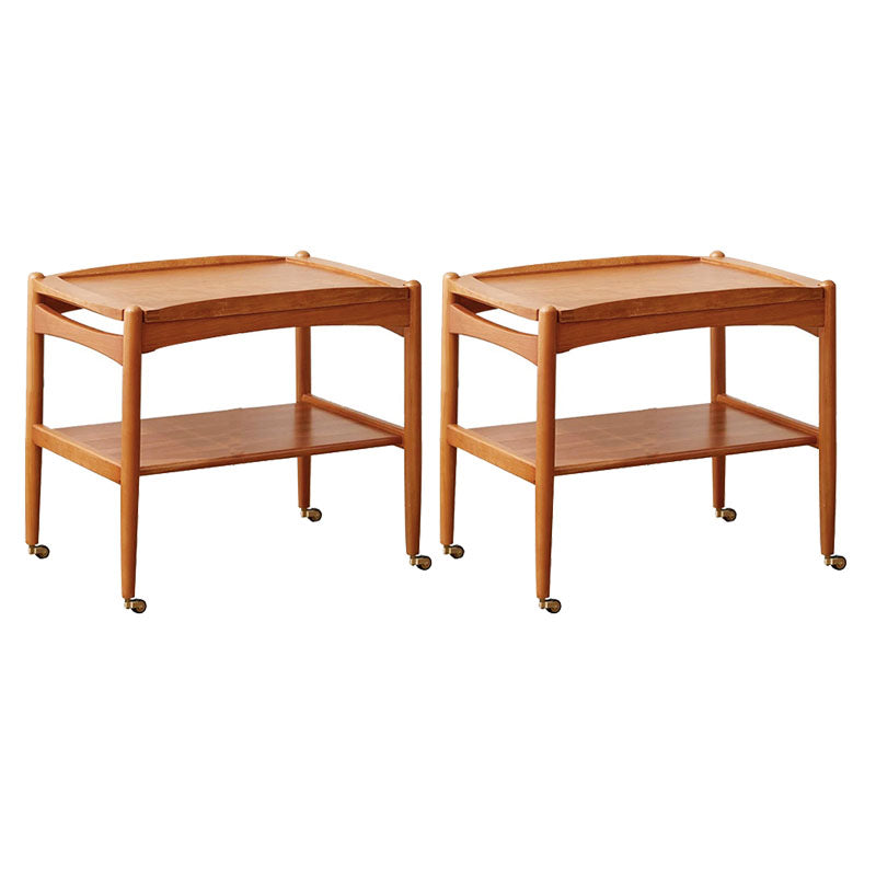 Modern Rectangular Side End Table 4 Legs Side Table for Living Room