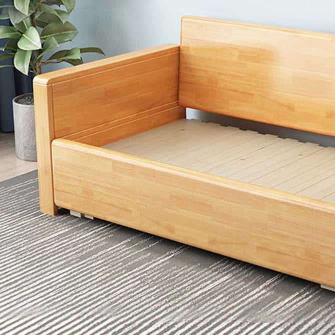 31.49" Wide Sleeper Sofa Linen Square Arms Sofa Bed with Upholstered