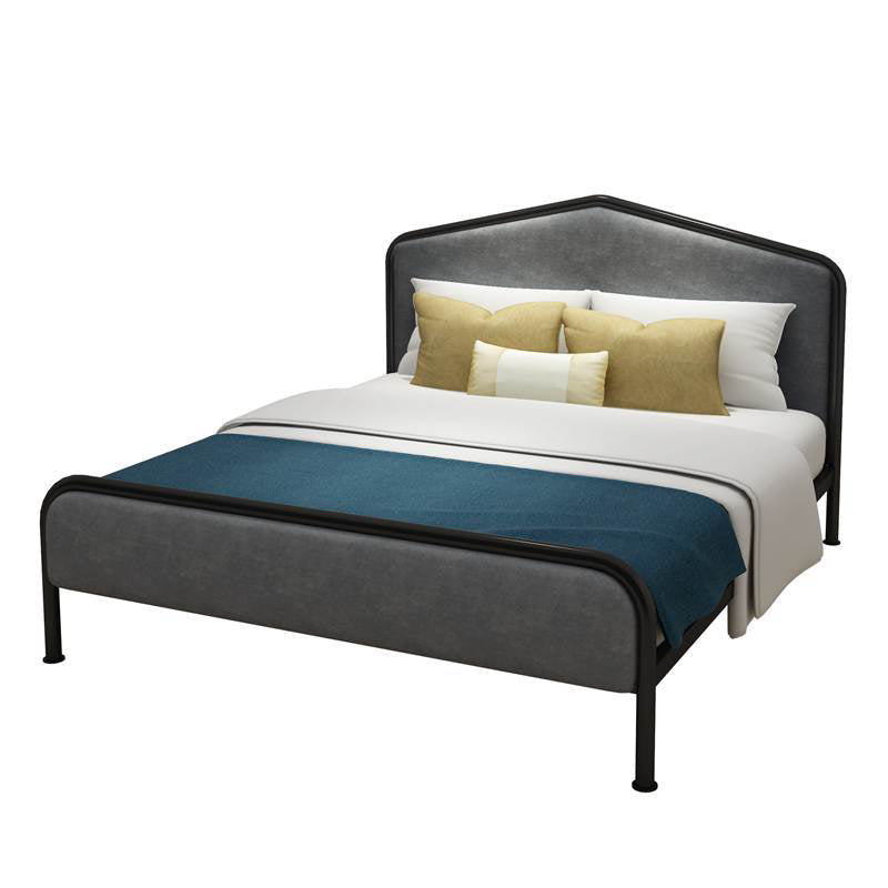 Modern Standard Bed Metal Bed Frame with Headboard and Footboard