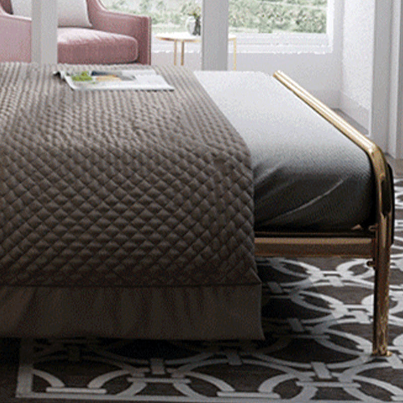 Modern Standard Bed Metal Bed Frame with Headboard and Footboard