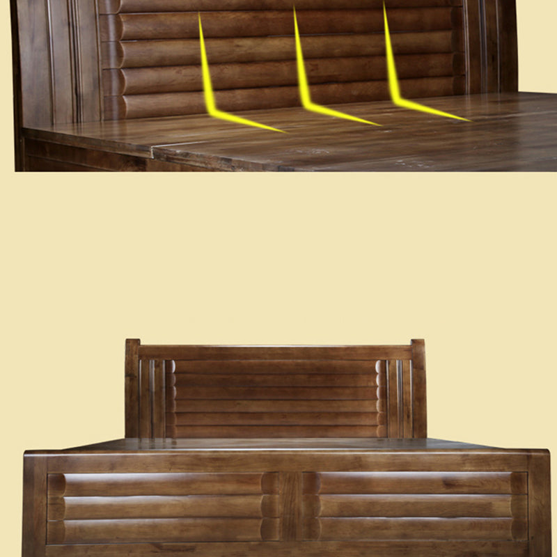Traditional Solid Wood Standard Bed Storage Bed with Headboard