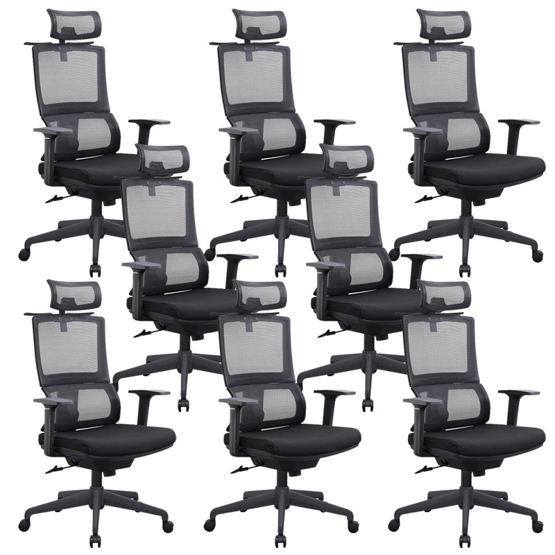 Arms Included Swivel Office Chair Ergonomic Mesh Lumbar Support Desk Chair