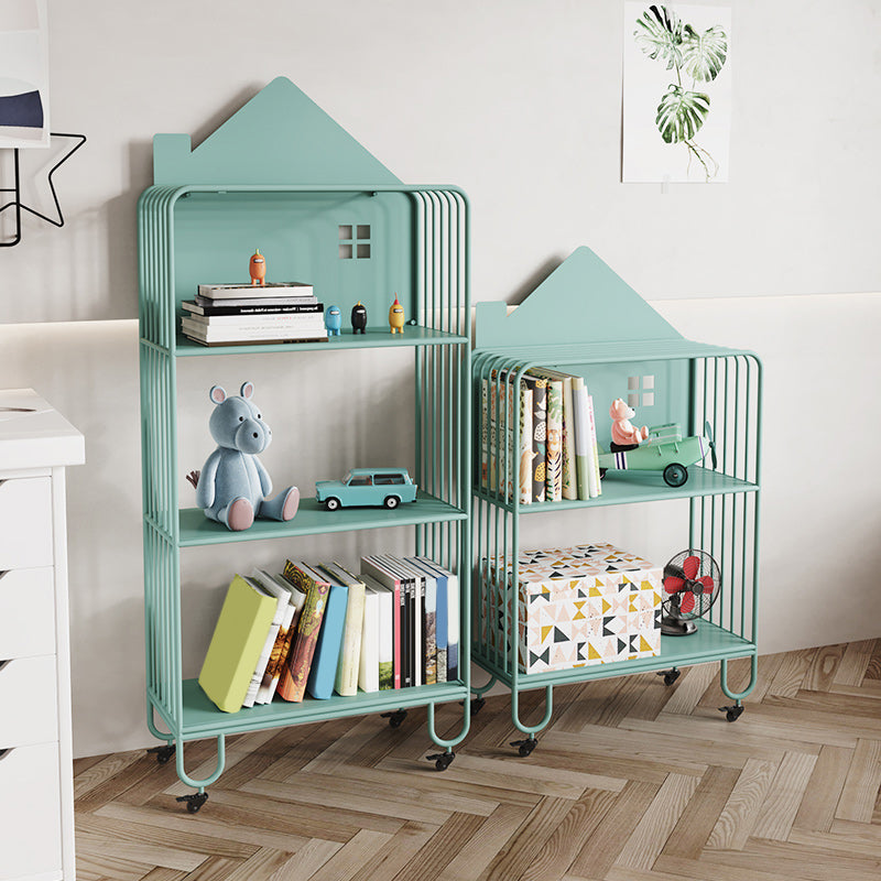 Contemporary Metal Bookshelf Standard Shelves Included Bookcase