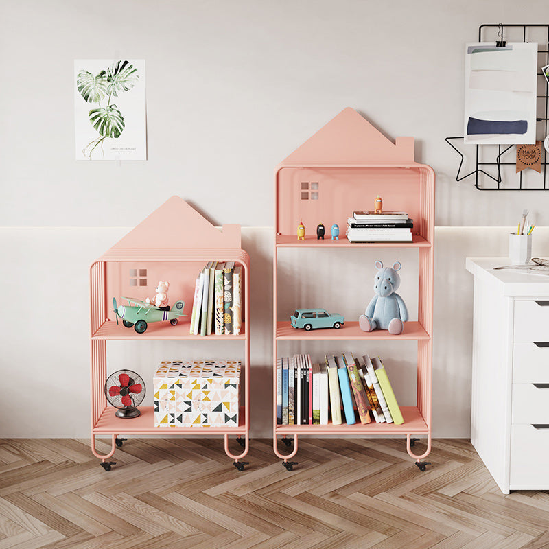 Contemporary Metal Bookshelf Standard Shelves Included Bookcase