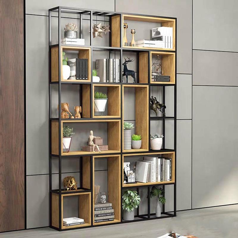 9.84" W Industrial Antique Finish Shelf Bookcase Etagere Metal Bookshelf