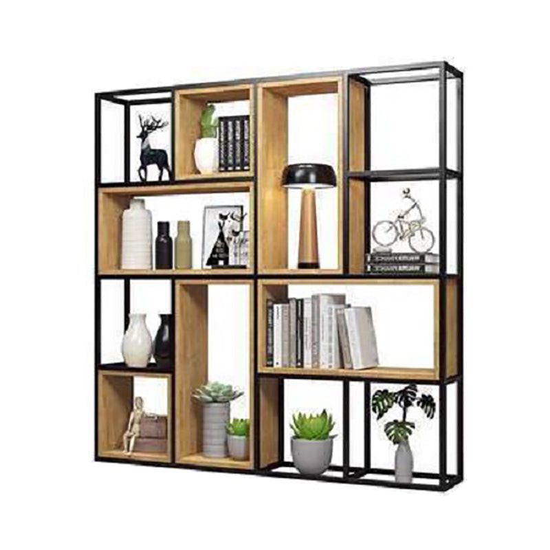9.84" W Industrial Antique Finish Shelf Bookcase Etagere Metal Bookshelf