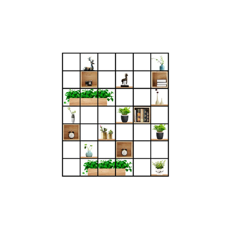 9.84" W Industrial Antique Finish Shelf Bookcase Etagere Metal Bookshelf