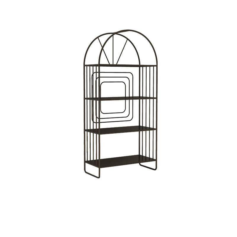 Modern Metal Bookcase Standard Open Back Bookshelf with Shelves