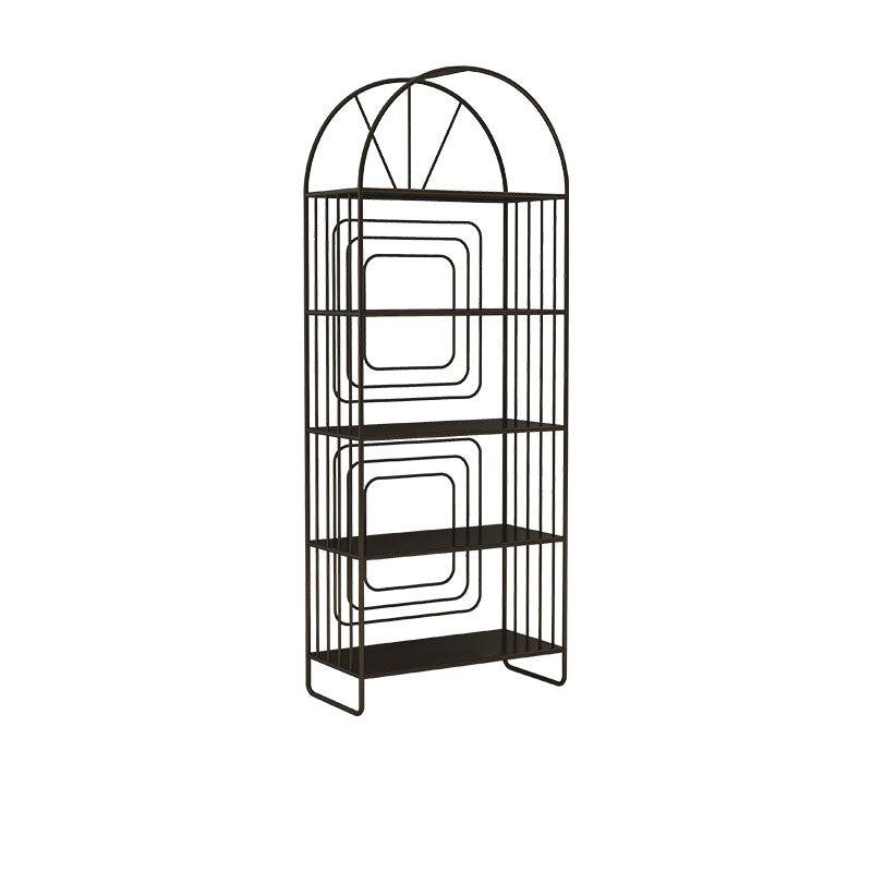 Modern Metal Bookcase Standard Open Back Bookshelf with Shelves