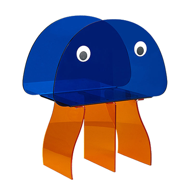 Modern Antique Finish Shelf Bookcase Acrylic Geometric Bookshelf