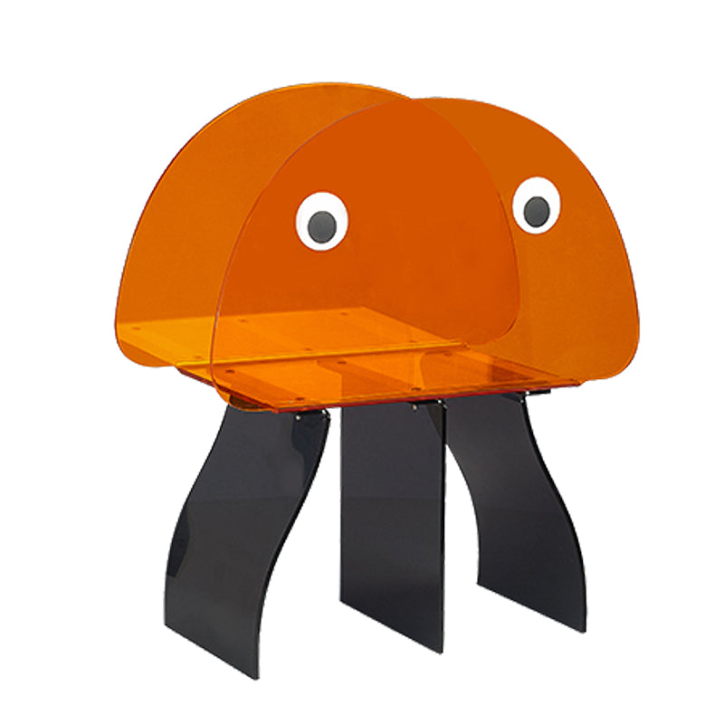 Modern Antique Finish Shelf Bookcase Acrylic Geometric Bookshelf