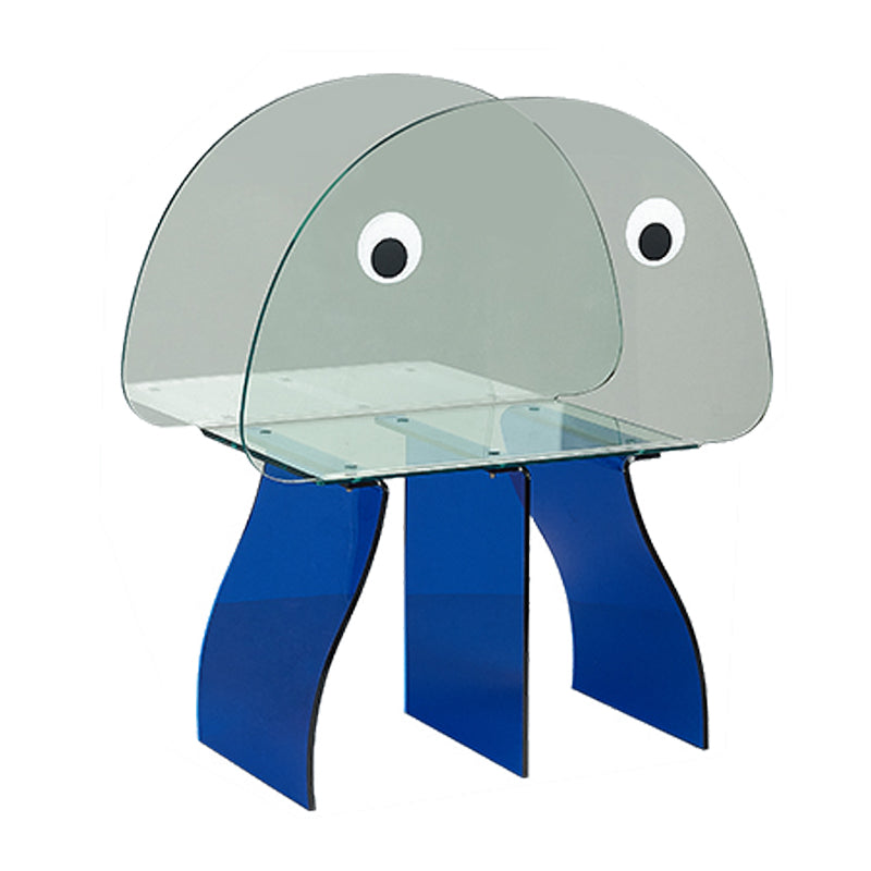 Modern Antique Finish Shelf Bookcase Acrylic Geometric Bookshelf