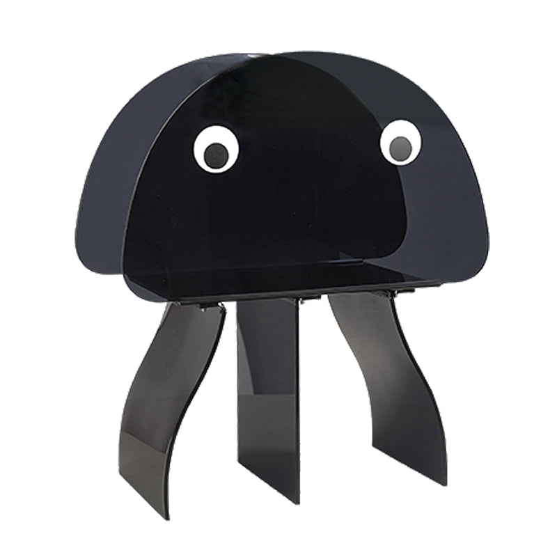 Contemporary Antique Finish Shelf Bookcase Geometric Shape Bookshelf