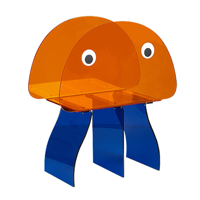 Contemporary Antique Finish Shelf Bookcase Geometric Shape Bookshelf