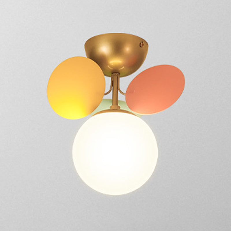 Glass Flush Mount Sputnik Light Contemporary Semi Flush for Living Room