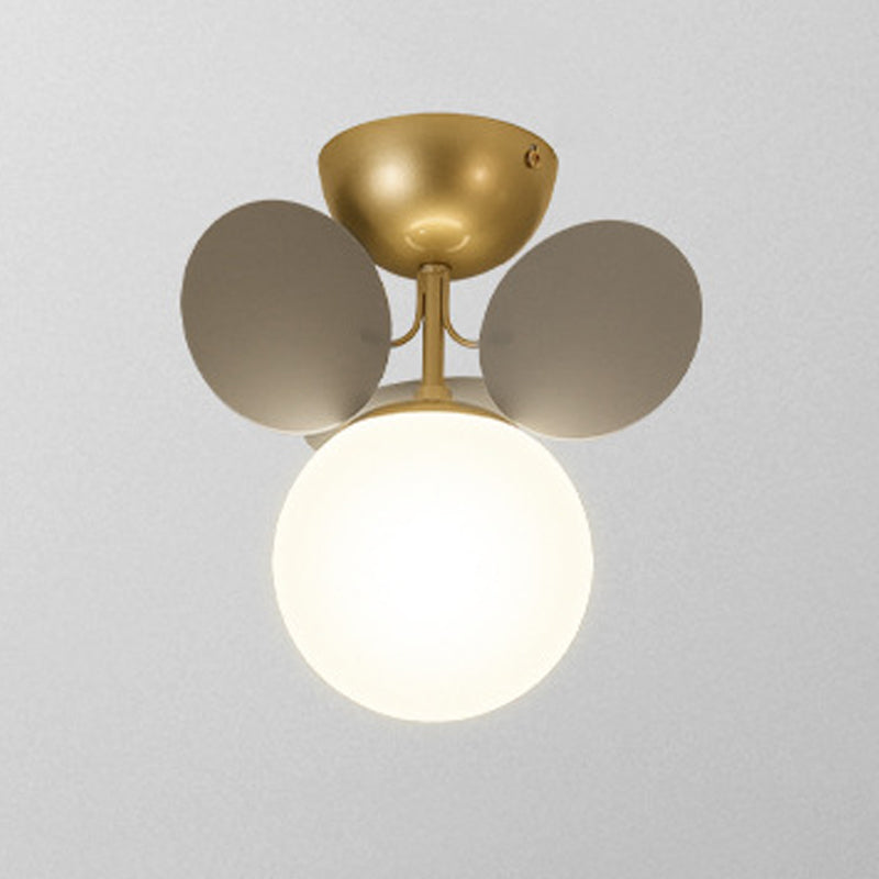 Glass Flush Mount Sputnik Light Contemporary Semi Flush for Living Room