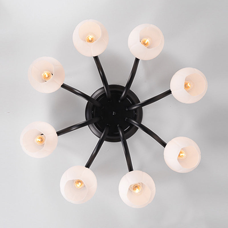 Sputnik Semi Flush Mount Minimalist Glass Semi Flush Light Fixtures