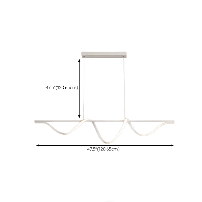 White Kitchen Island Lighting Modernism LED Ceiling Light for Hallway