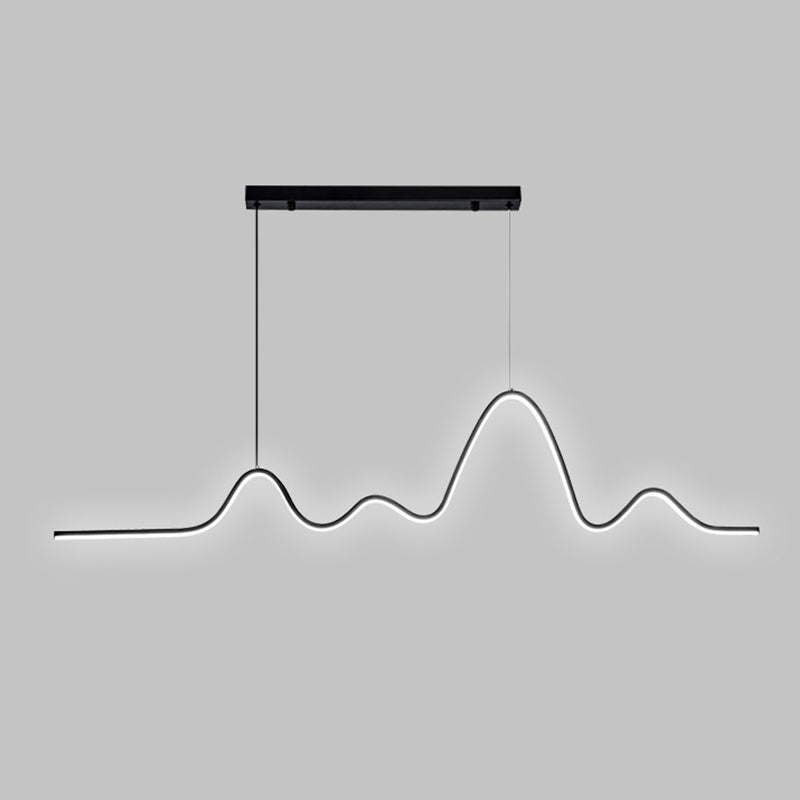 Golden/Black Kitchen Island Lighting Modern Linear LED Ceiling Light for Foyer