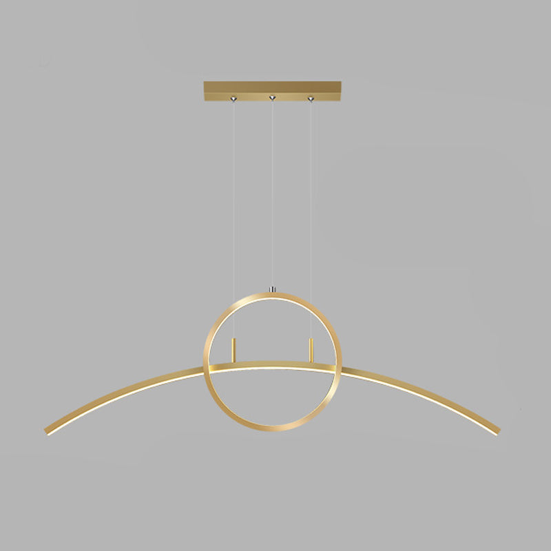 Metal Geometric Chandelier Light Fixtures Contemporary 2 Lights Pendant Light Kit