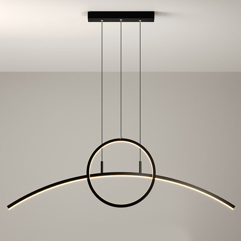 Metal Geometric Chandelier Light Fixtures Contemporary 2 Lights Pendant Light Kit