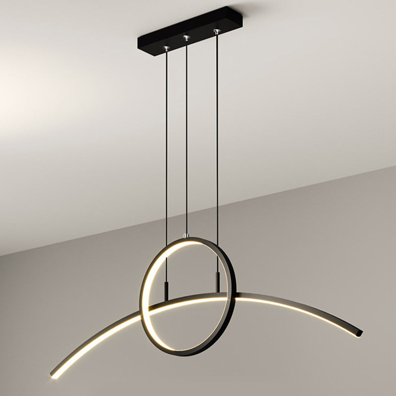 Metal Geometric Chandelier Light Fixtures Contemporary 2 Lights Pendant Light Kit