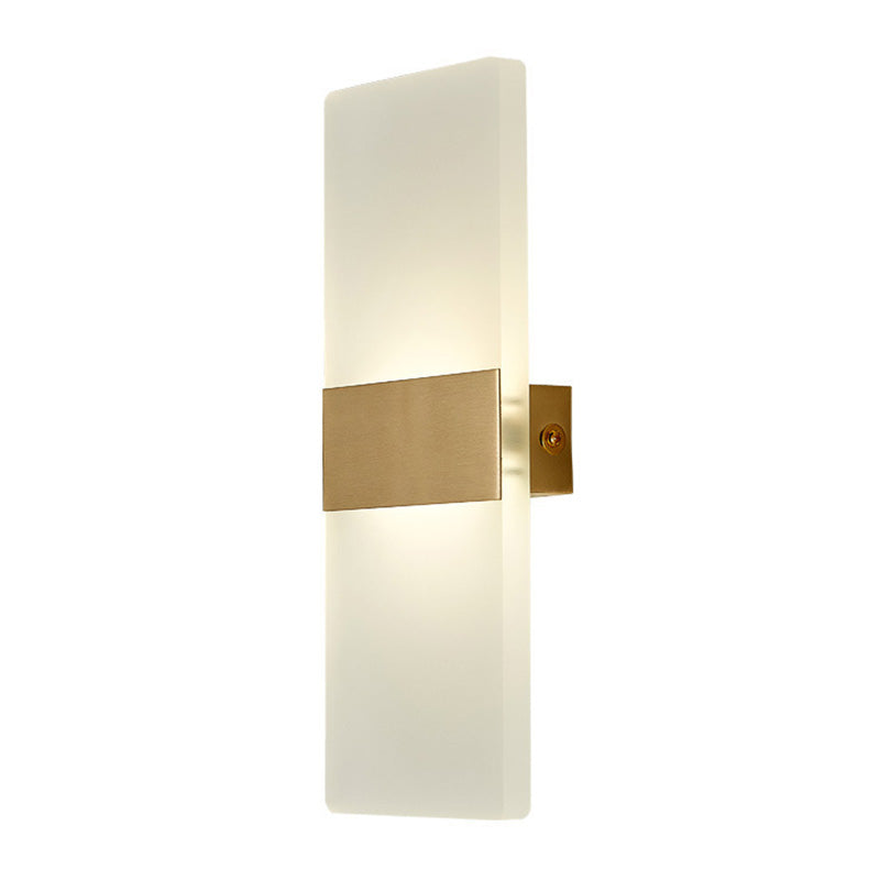 Post-Modern Wall Sconce Rectangular Brass Sconce Lighting for Bedroom