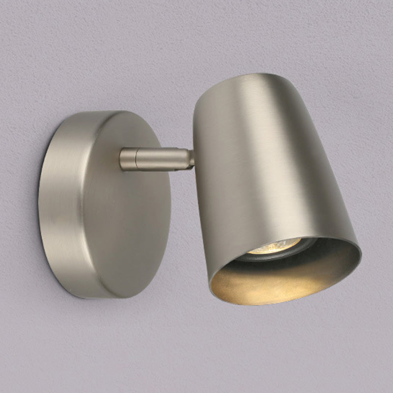 Modernism 2-Light Black/White/Nickel Wall Mounted Sconce Metallic Shaded Wall Light
