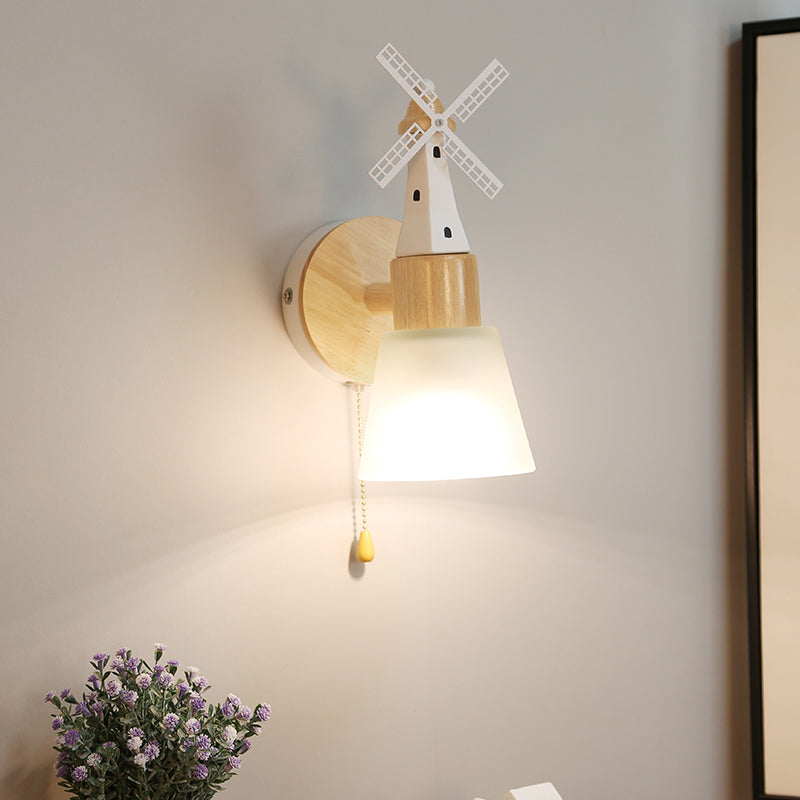 Nordic Style Wall Mount Light Windmill Shape Wall Lamp for Children's Room