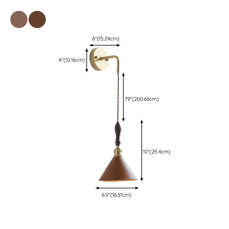 Modernism Wall Hanging Light Brown Sconce Lighting for Bedroom