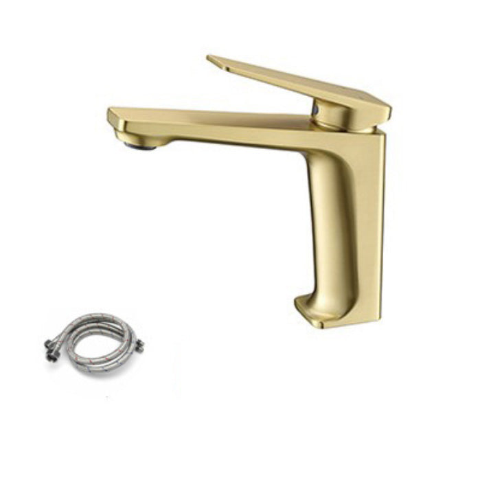 Glam Copper Vessel Faucet Lever Handles Low Arc Vessel Faucet for Bathroom