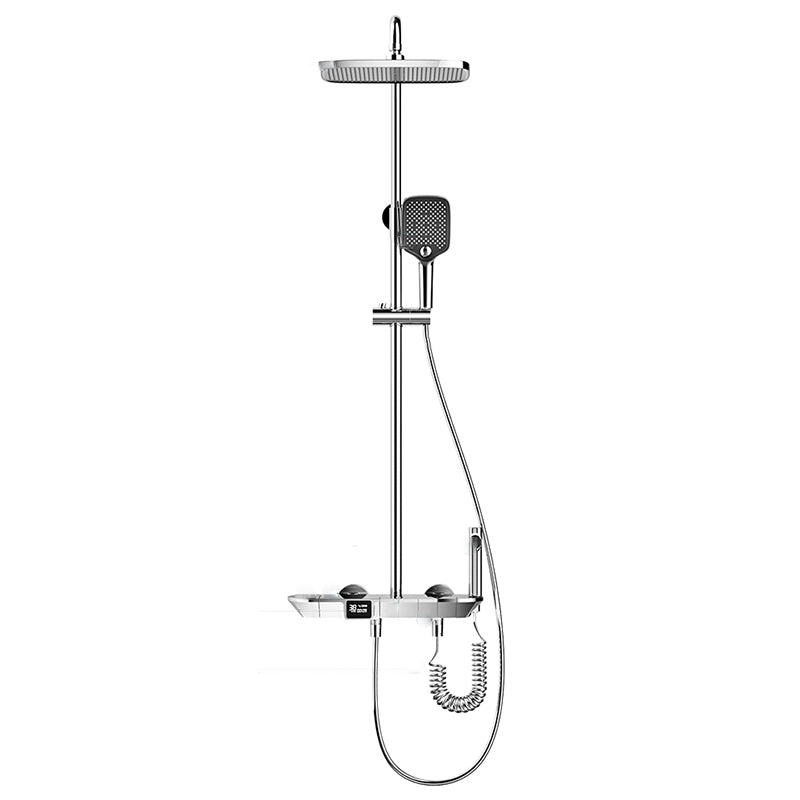 Modern Shower Faucet Brass Adjustable Shower Head Temperature Control Shower System