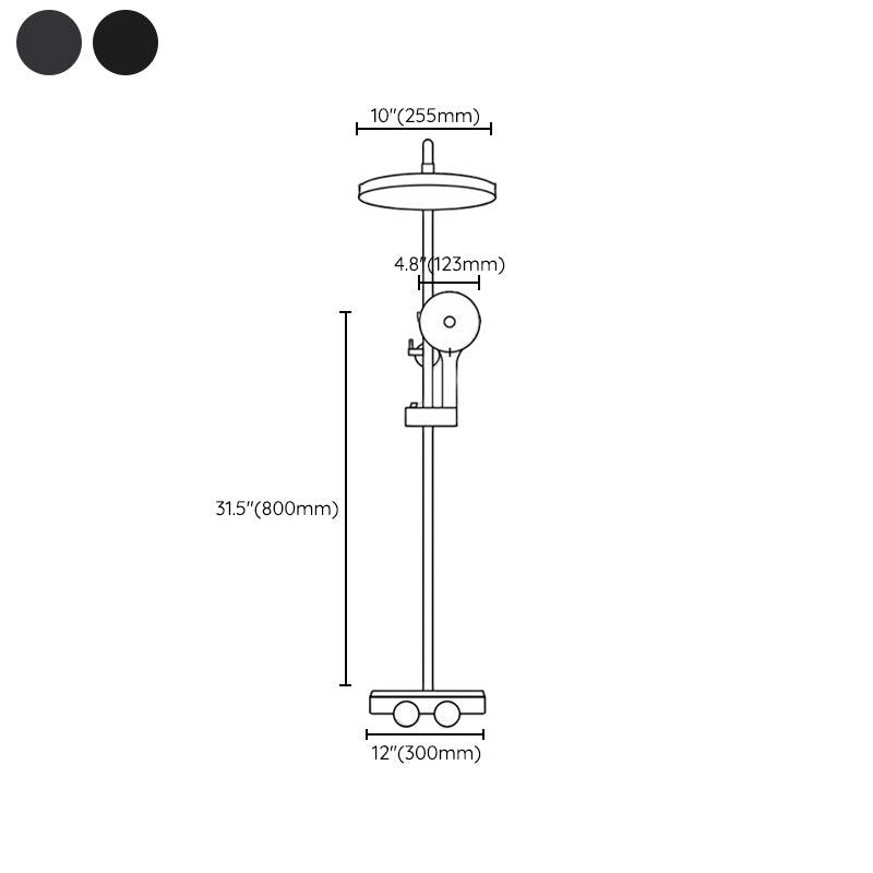Brass Wall Mounted Shower System Slide Bar Included Shower Set