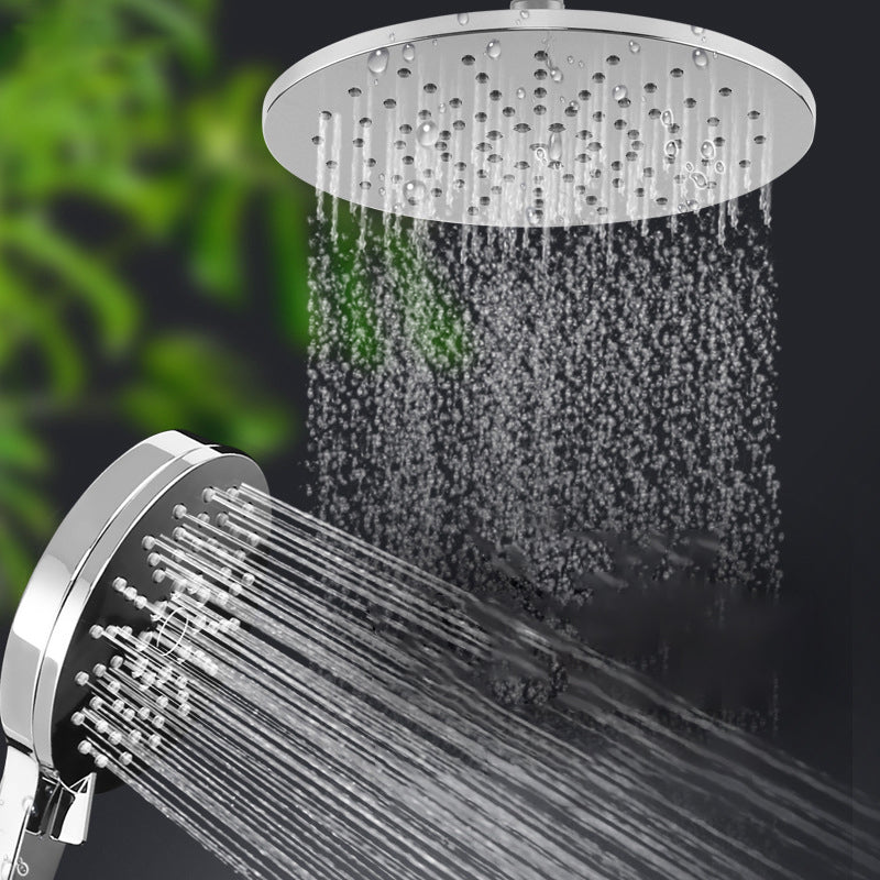 Ceiling and Wall Mounted Shower Head Combo Round Chrome Spray Head