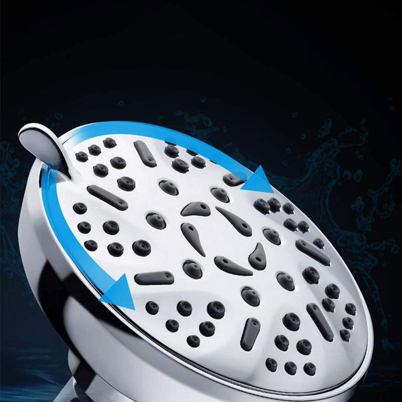 Round Fixed Shower Head Adjustable Spray Pattern Wall-Mount Showerhead