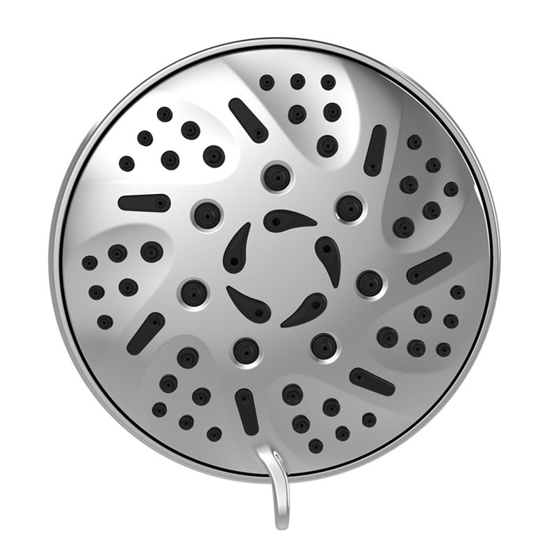 Round Fixed Shower Head Adjustable Spray Pattern Wall-Mount Showerhead