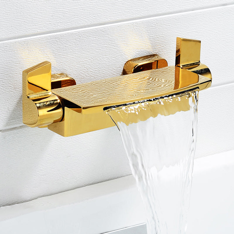 Tub Spout Bathroom Waterfall Wall Mounted Storage Shelf Bathroom Faucet