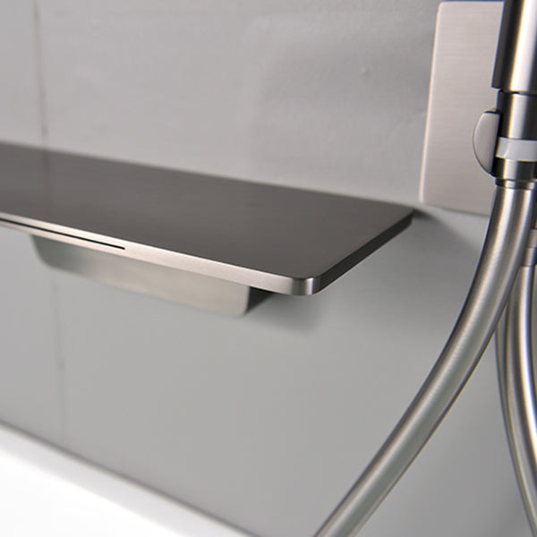 Bathroom Tub Spout Waterfall Wall Mounted Fixed Bathtub Faucet with Hose