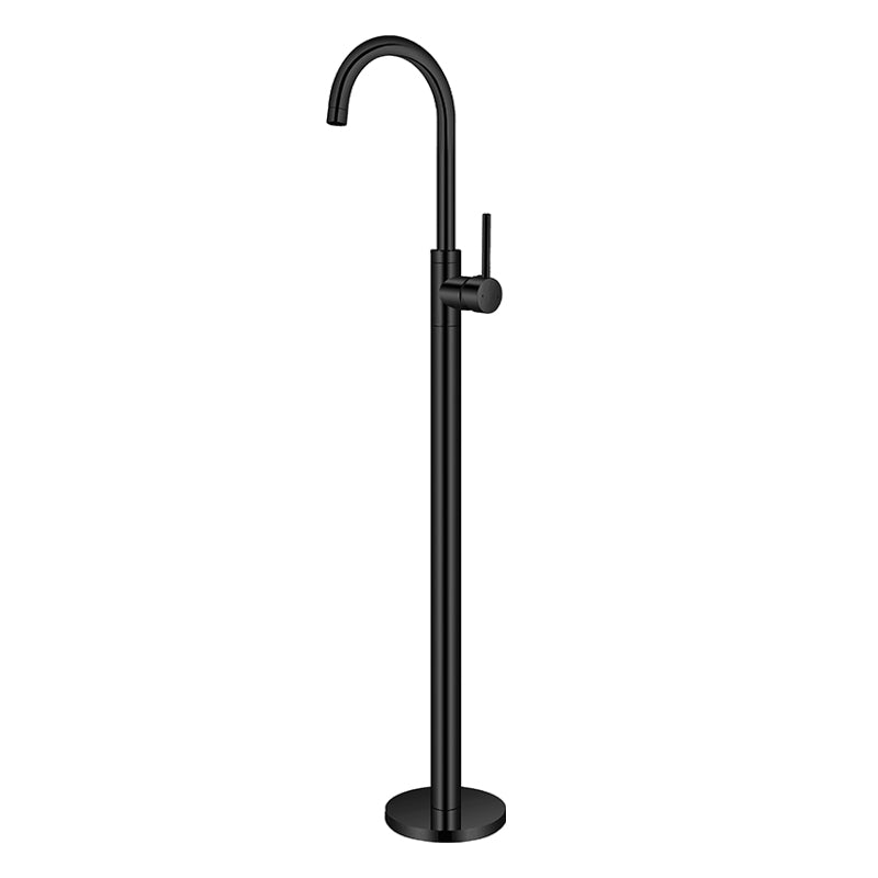Floor Mounted Metal Freestanding Tub Filler Single Handle Freestanding Faucet