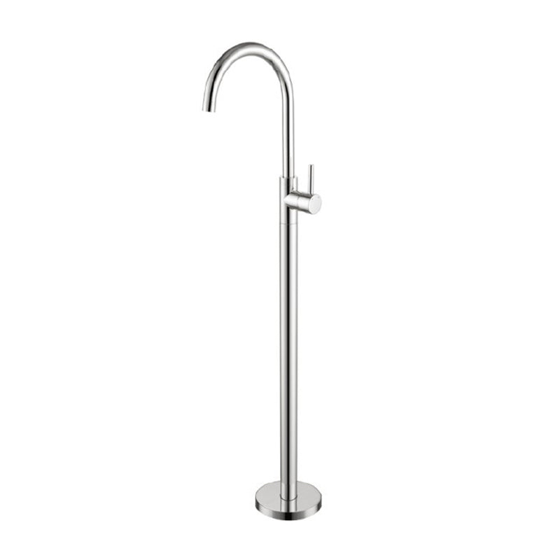 Floor Mounted Metal Freestanding Tub Filler Single Handle Freestanding Faucet