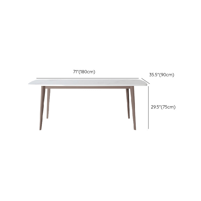 Traditional Luxury Rectangle Dining Table Stone Top Table for Home
