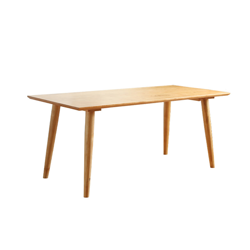Pine Solid Wood Dining Table Modern Rectangle Dining Table in Natural